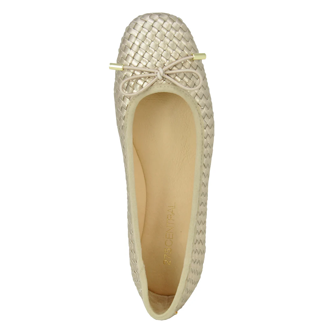 Irene Woven Leather Ballet - Image 3