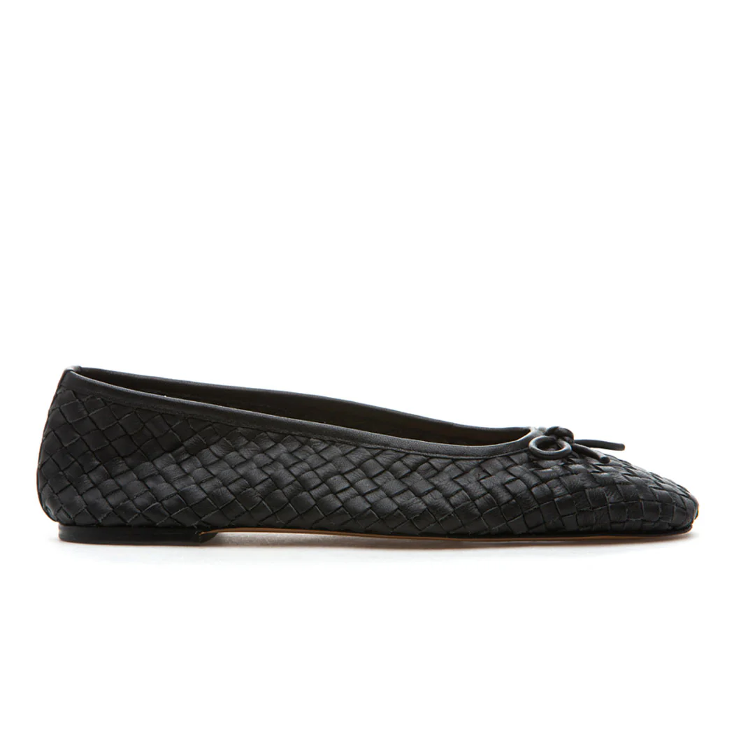 Ismet Woven Leather Ballet - Image 2