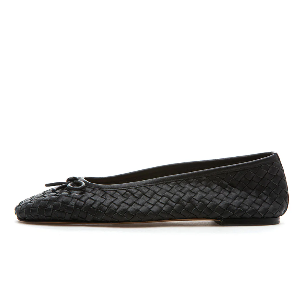 Ismet Woven Leather Ballet - Image 4