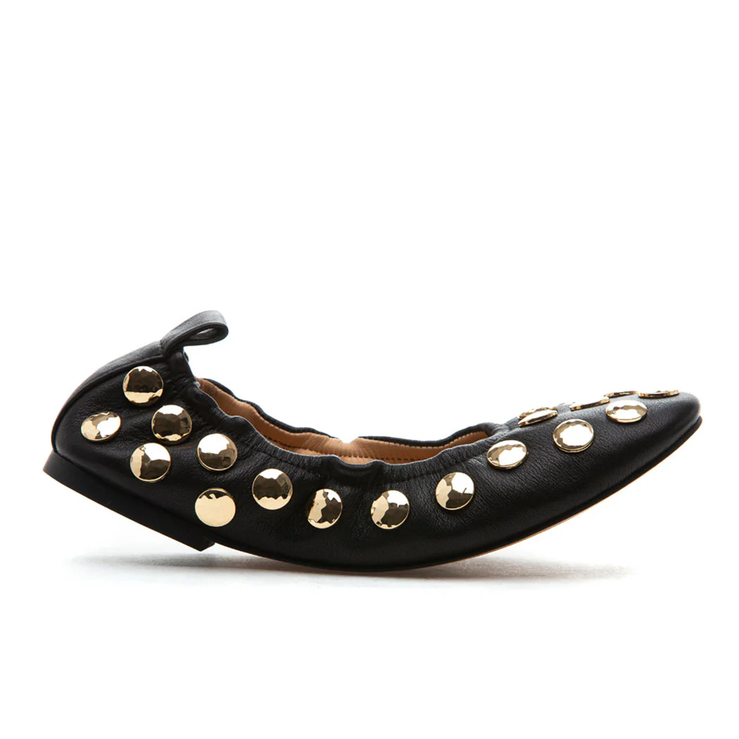 Issie Studded Leather Ballet - Image 2