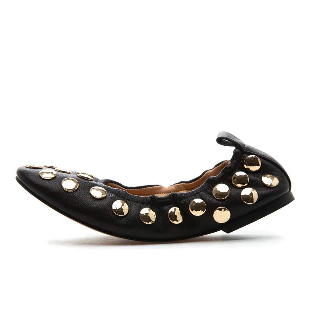 Issie Studded Leather Ballet - Image 4