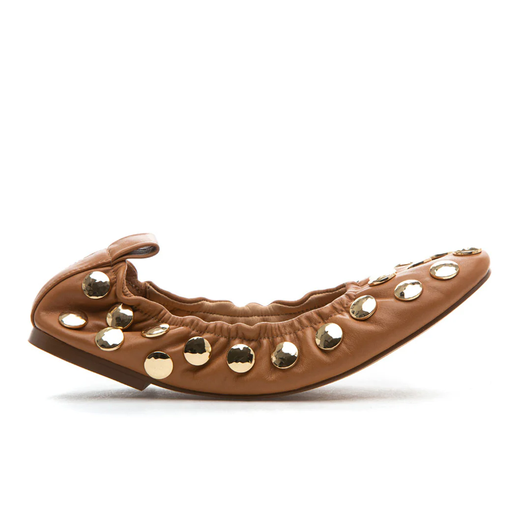 Issie Studded Leather Ballet - Image 2