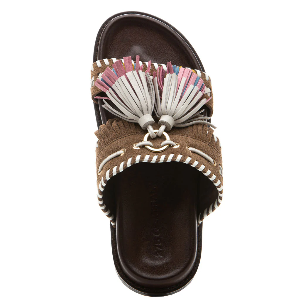 Itsy Footbed Suede Fringe Slide - Image 3