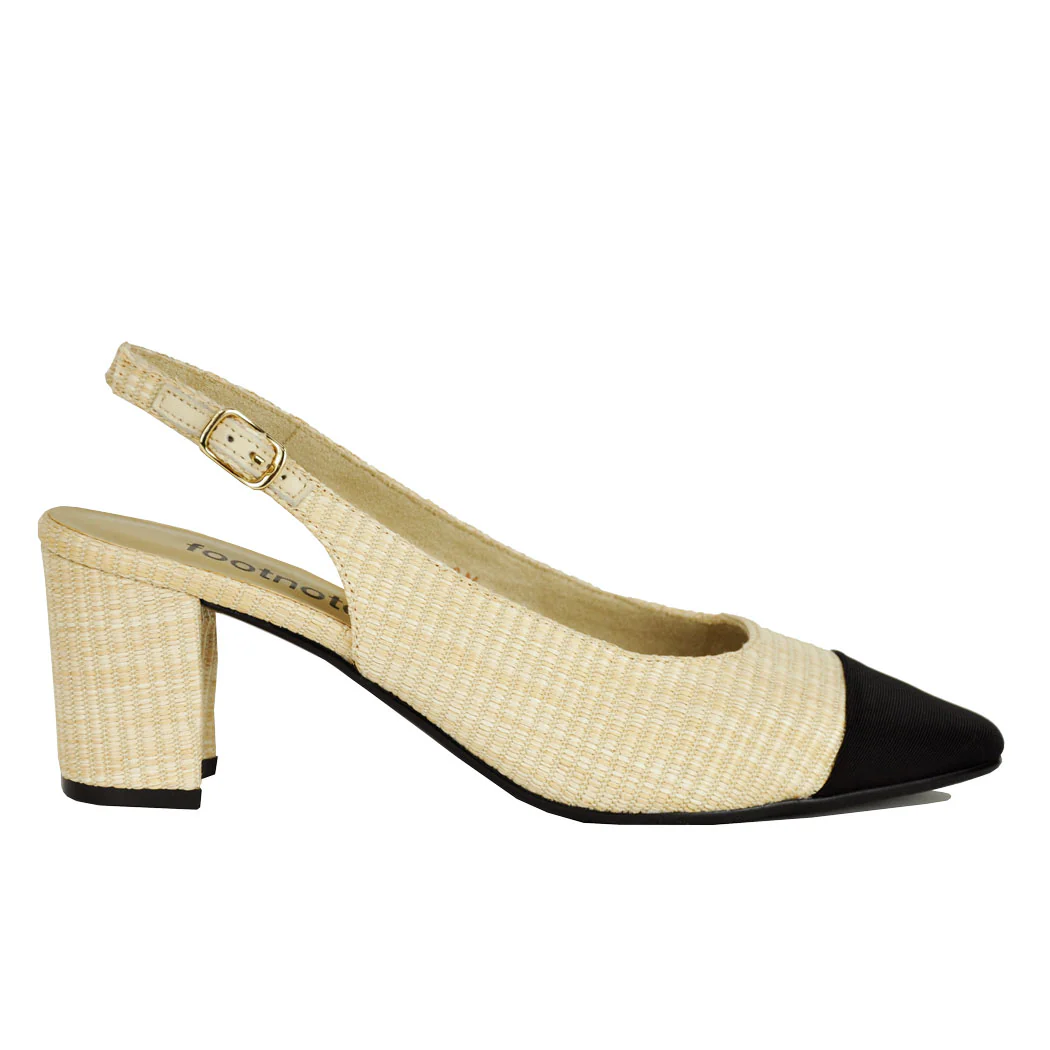 Jala Raffia Block Heel Slingback - Image 2