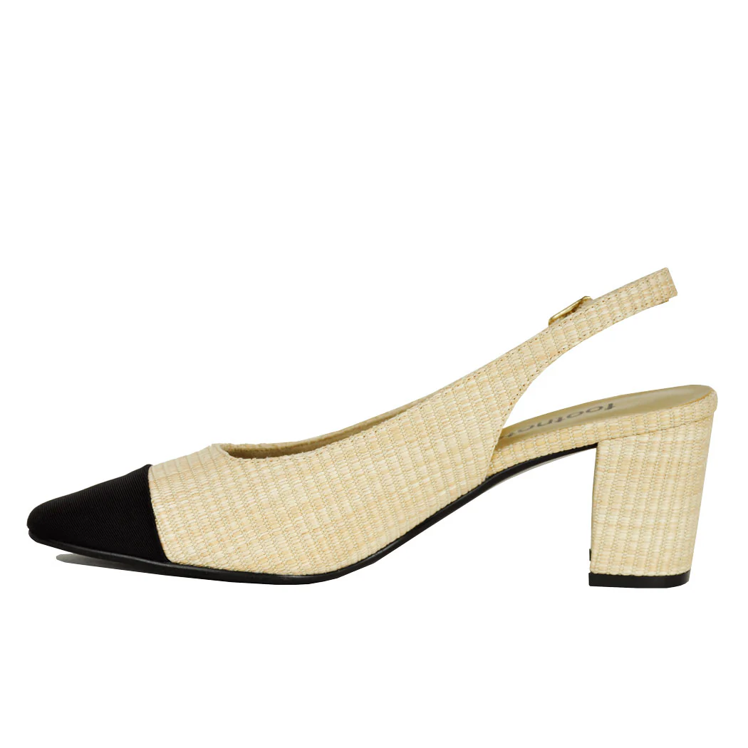 Jala Raffia Block Heel Slingback - Image 4