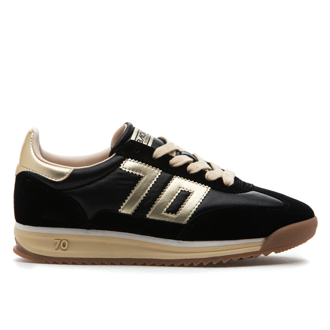 Jogger-N019 Black Gold Tie Sneaker - Image 2