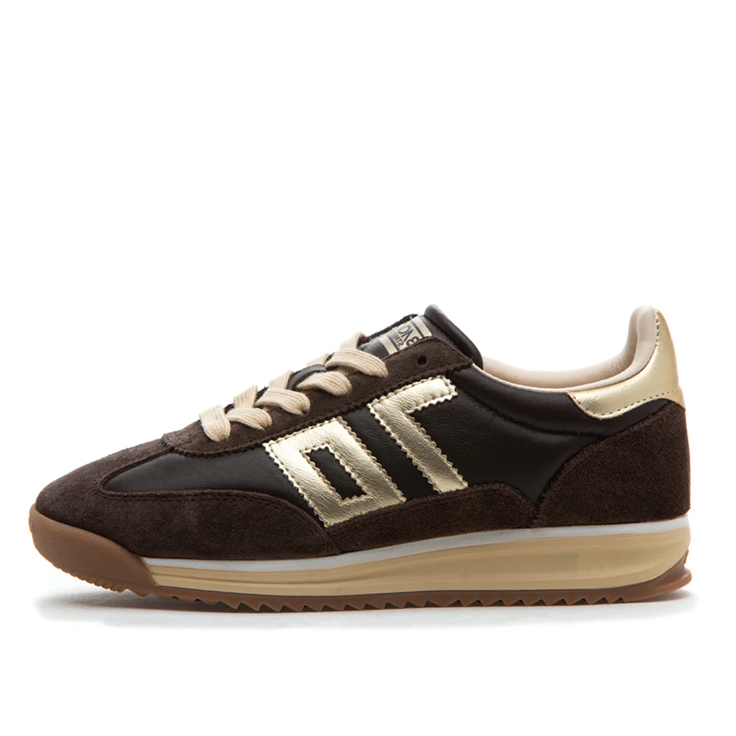 Jogger-N217 Coffee Gold Tie Sneaker - Image 4