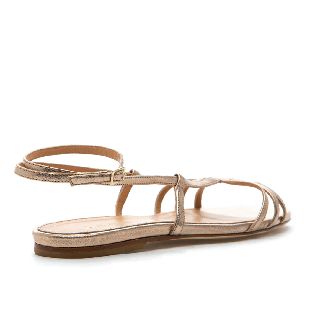 Jules Leather Strappy Flat Sandal - Image 4