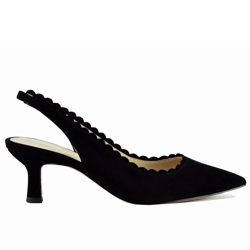 Kelsa Suede Scallop Slingback - Image 2