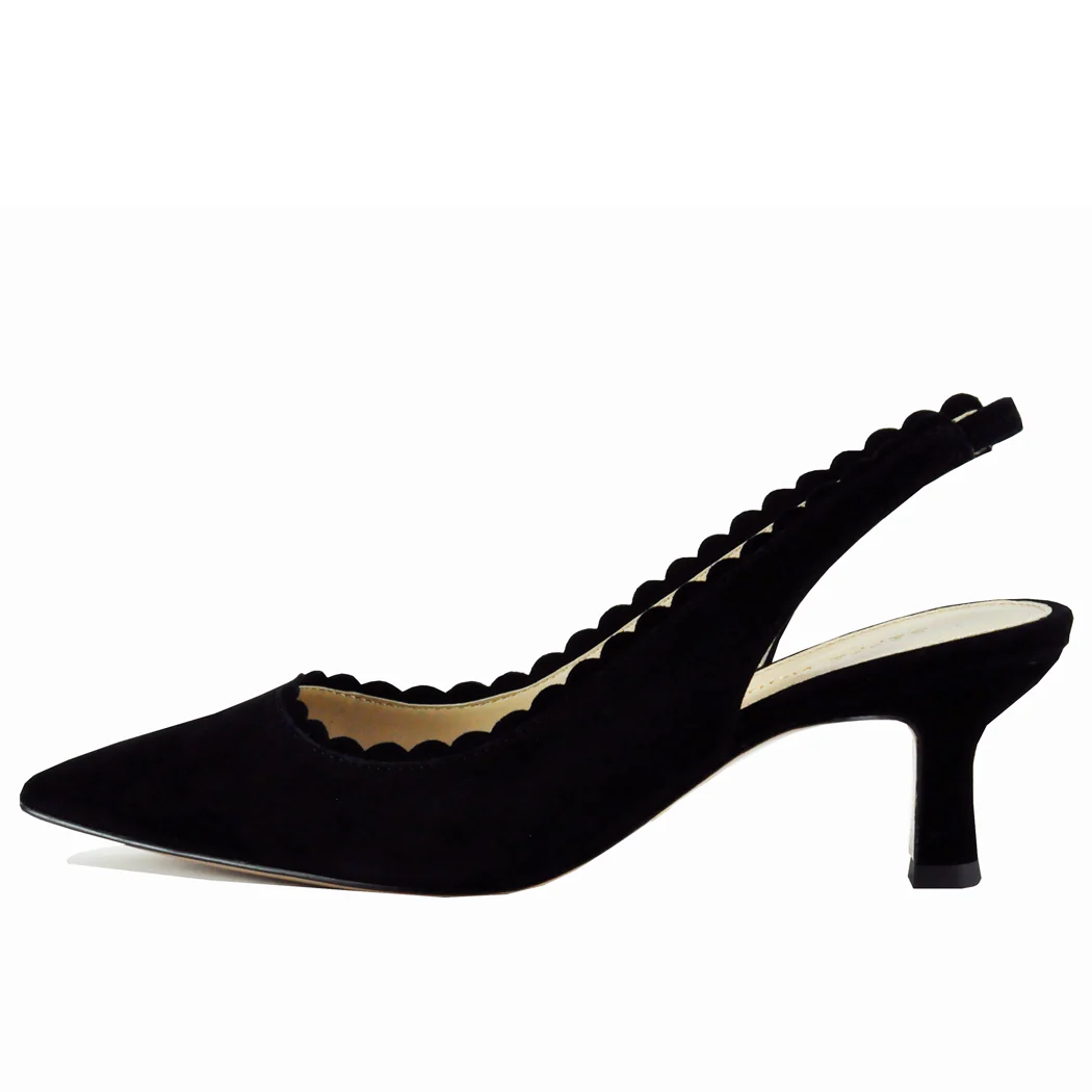 Kelsa Suede Scallop Slingback - Image 4