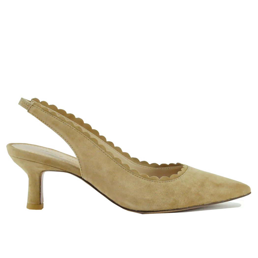 Kelsa Suede Scallop Slingback - Image 2