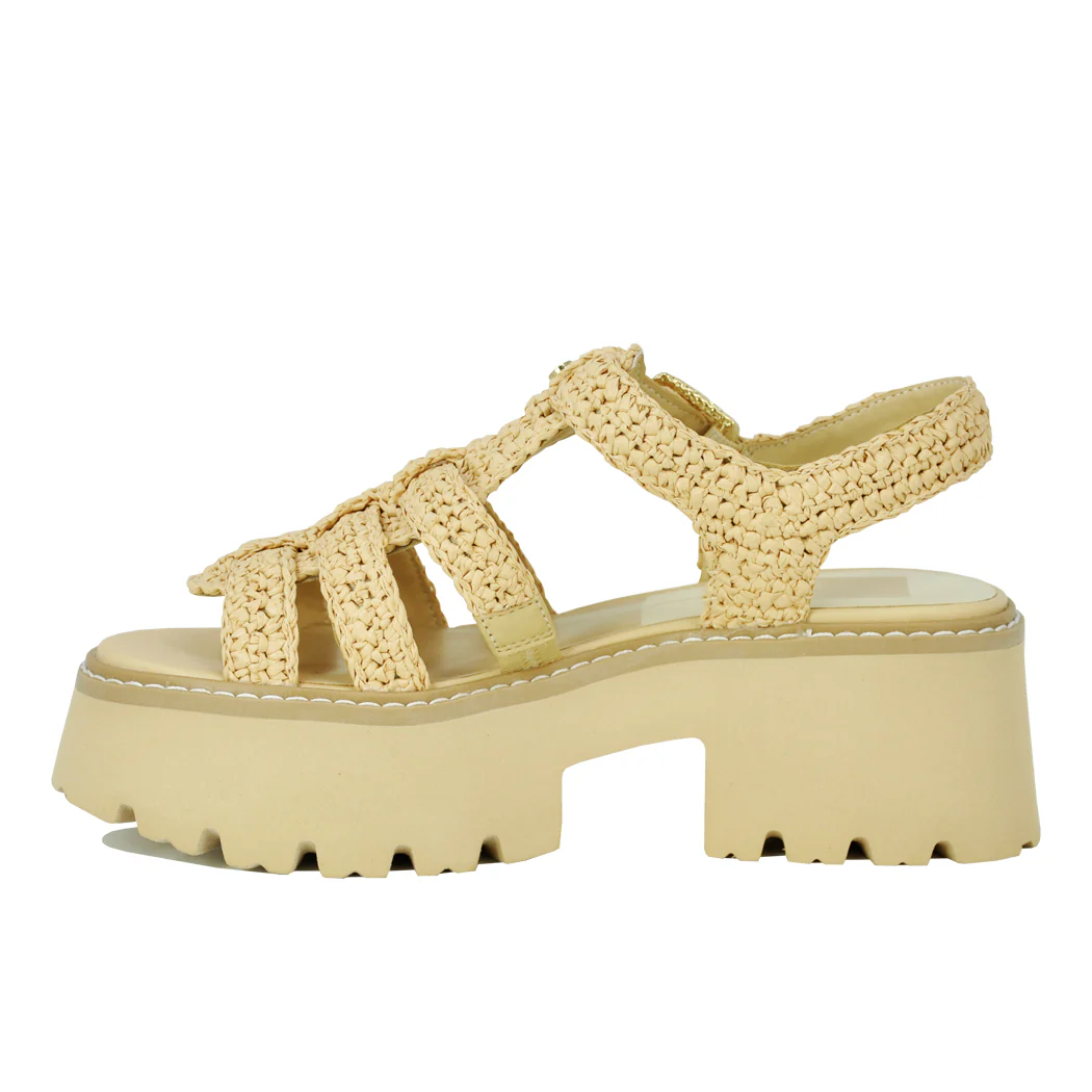 Latice Raffia Platform Sandal - Image 4