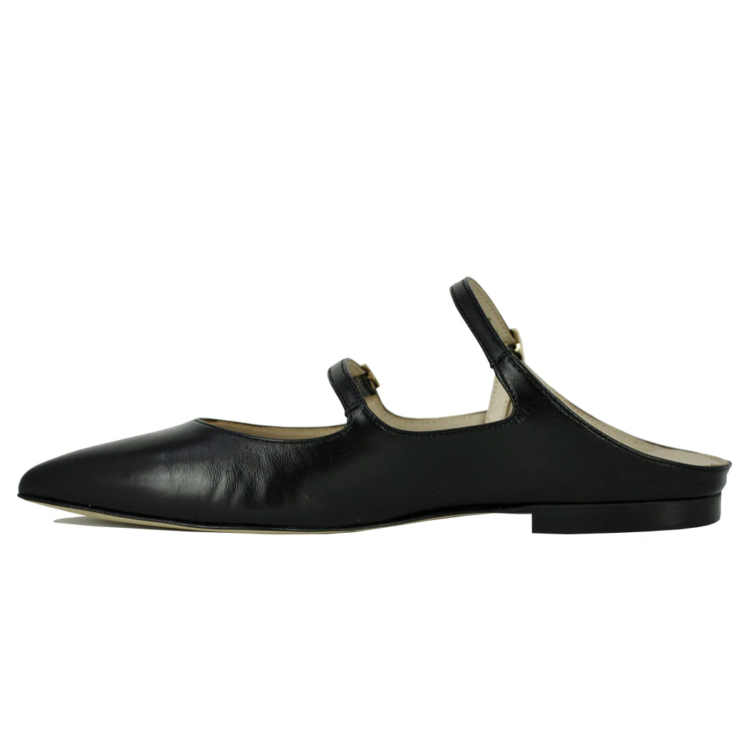 Lauren Nappa Flat Strap Mule - Image 4
