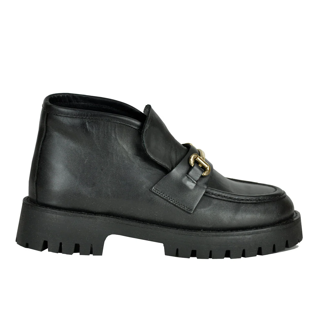 Leon Leather Bit Lug Bootie - Image 2