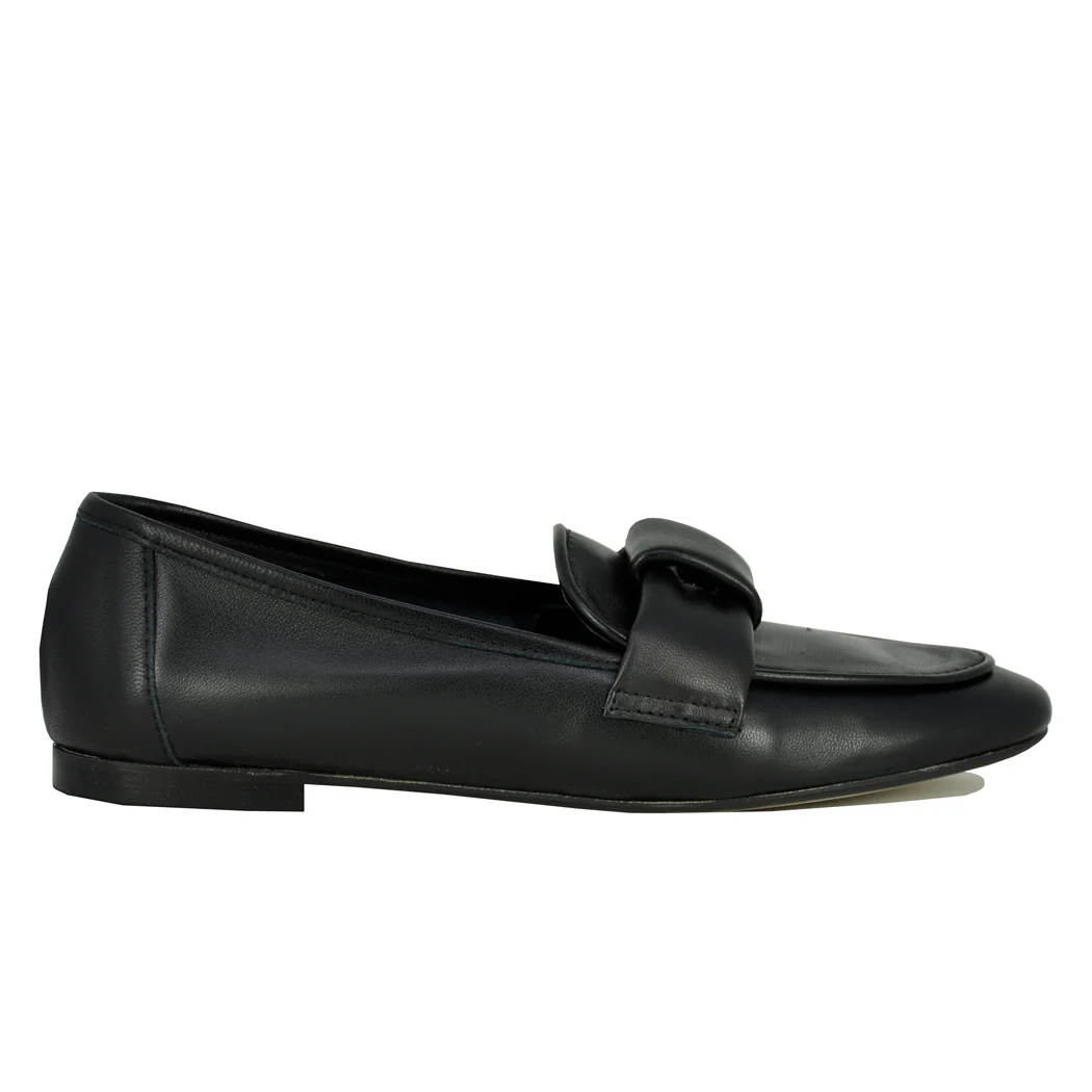 Leonard Leather Knot Flat Loafer - Image 2