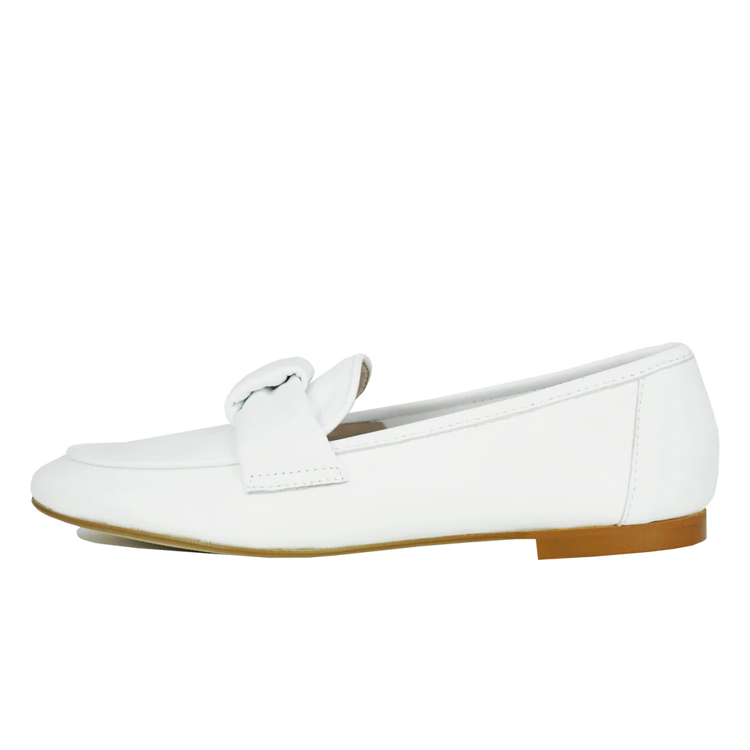 Leonard Leather Knot Flat Loafer - Image 4