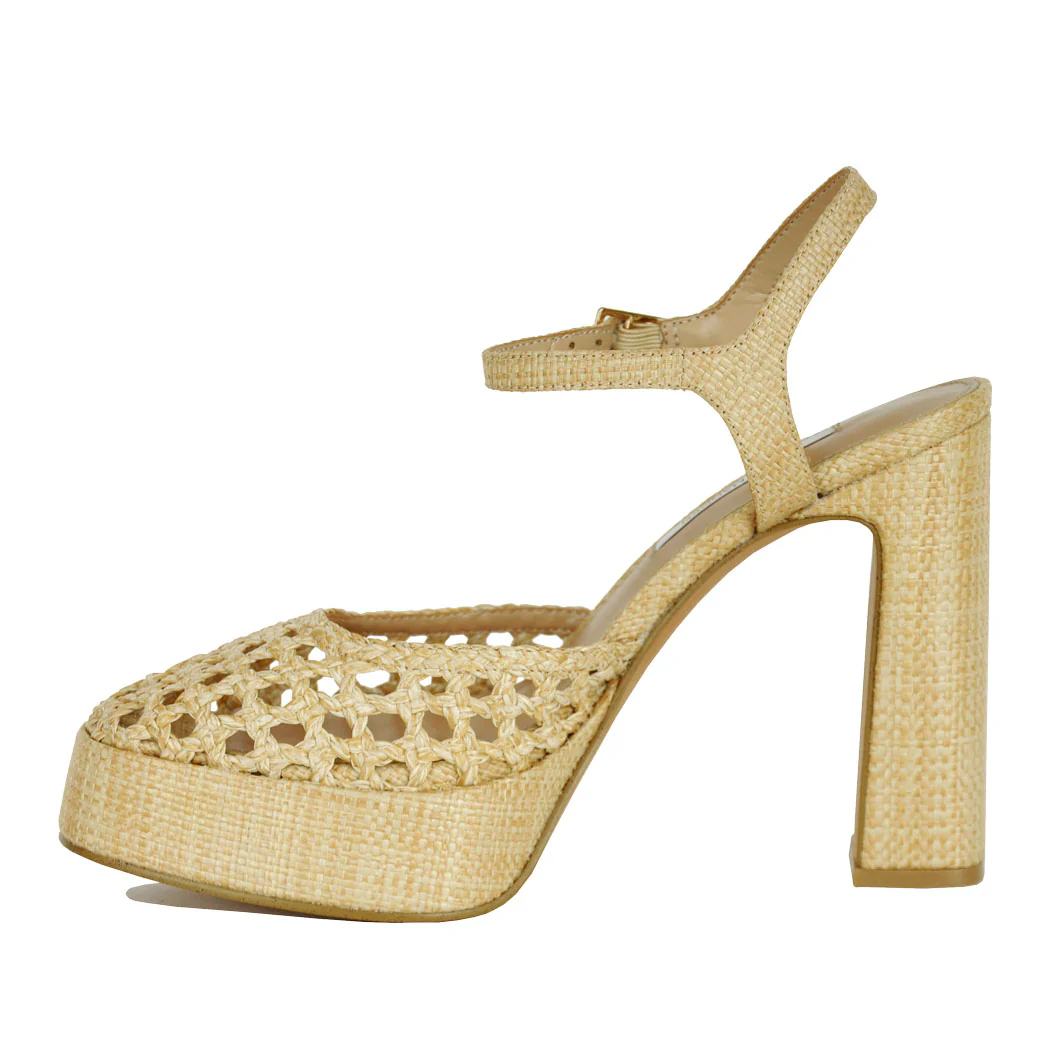 Lexie-Raff Raffia Platform Heel - Image 4
