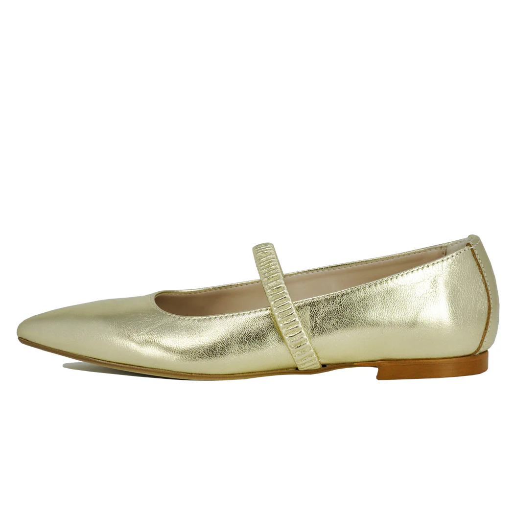 Lilah Leather Strap Pointy Flat - Image 4