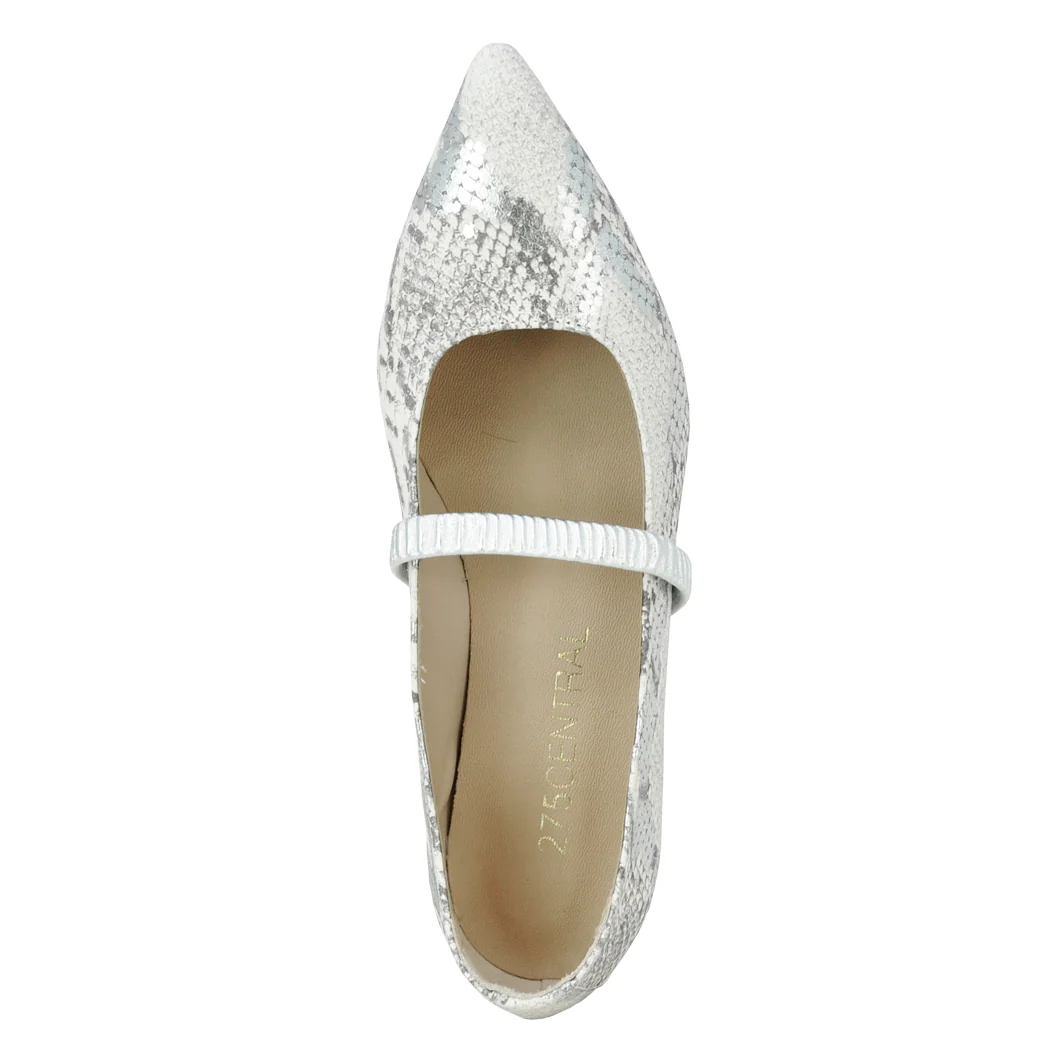 Lilah Snake Strap Pointy Flat - Image 3