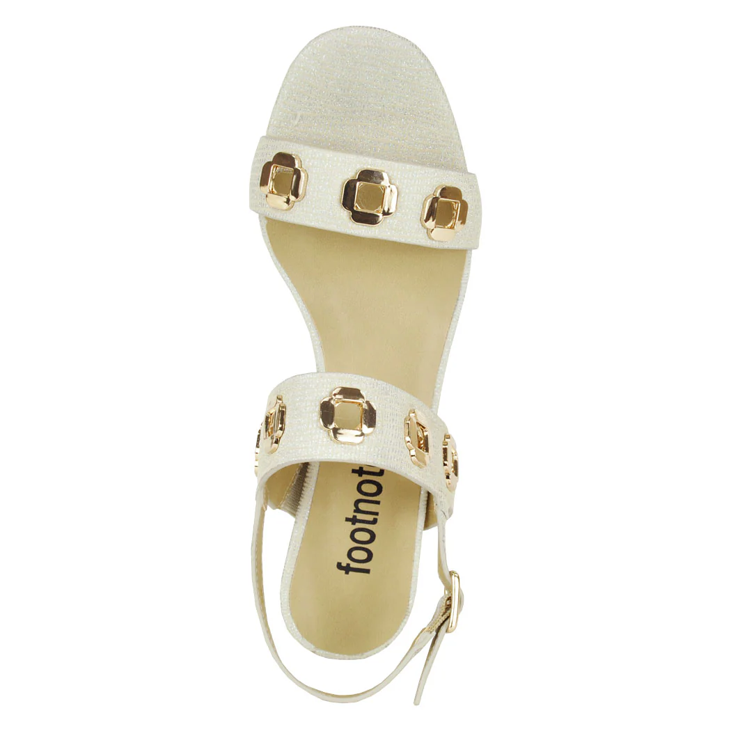 Livie Leather Heel Ornament Sandal - Image 3