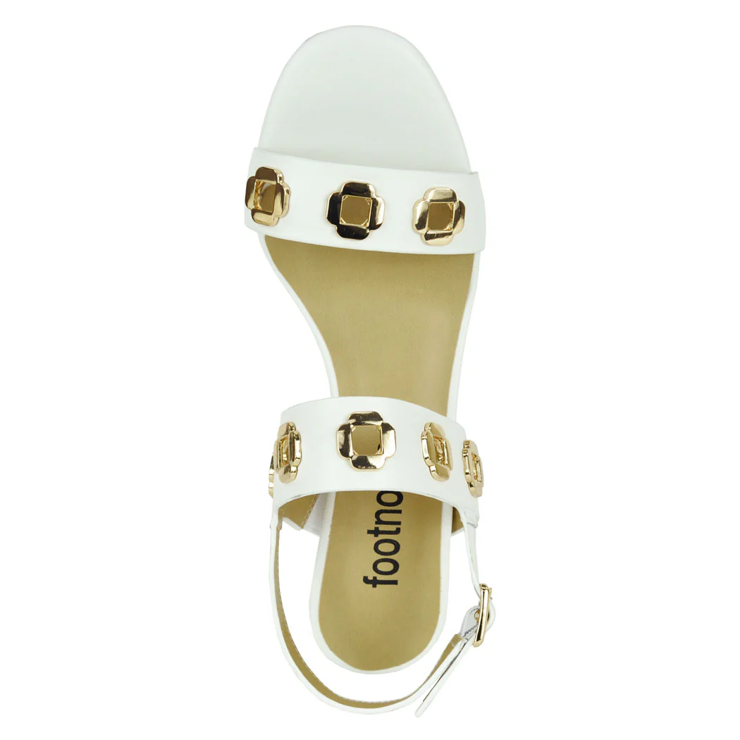 Livie Leather Heel Ornament Sandal - Image 3