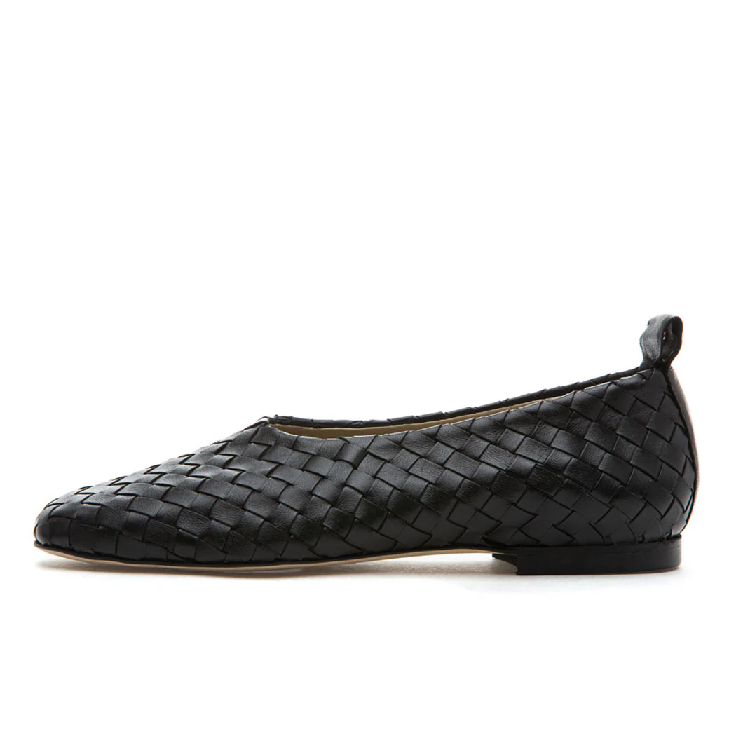 Lizzie Woven Leather Ballet - Image 4