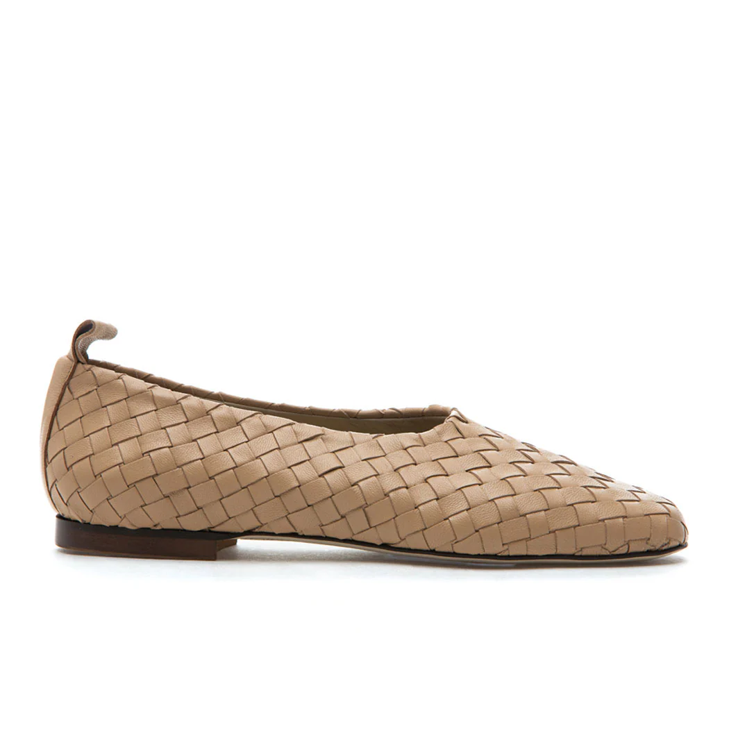 Lizzie Woven Leather Ballet - Image 2