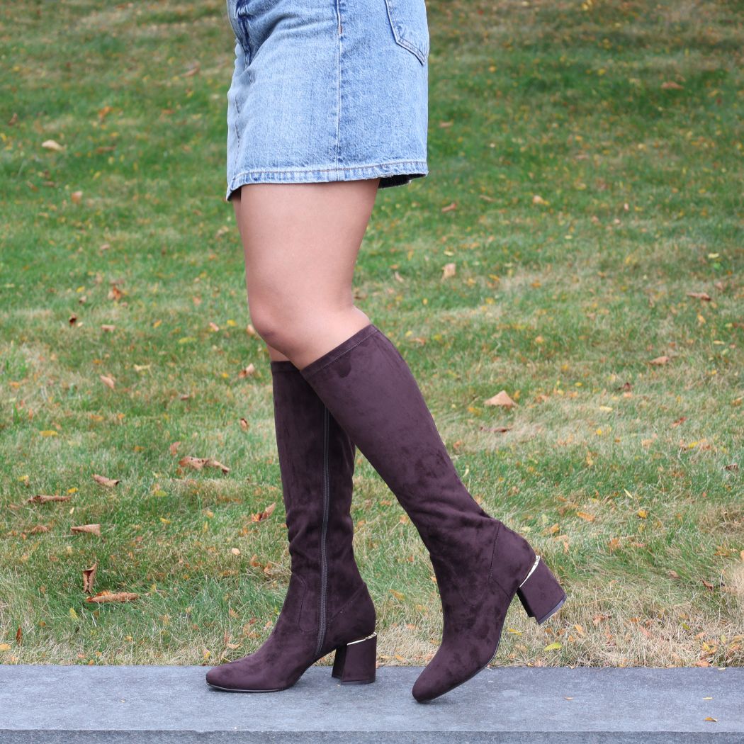 Lloma Suede Tall Heel Boot - Image 2