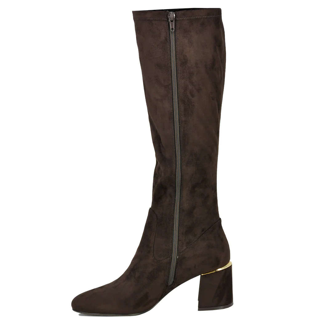 Lloma Suede Tall Heel Boot - Image 5