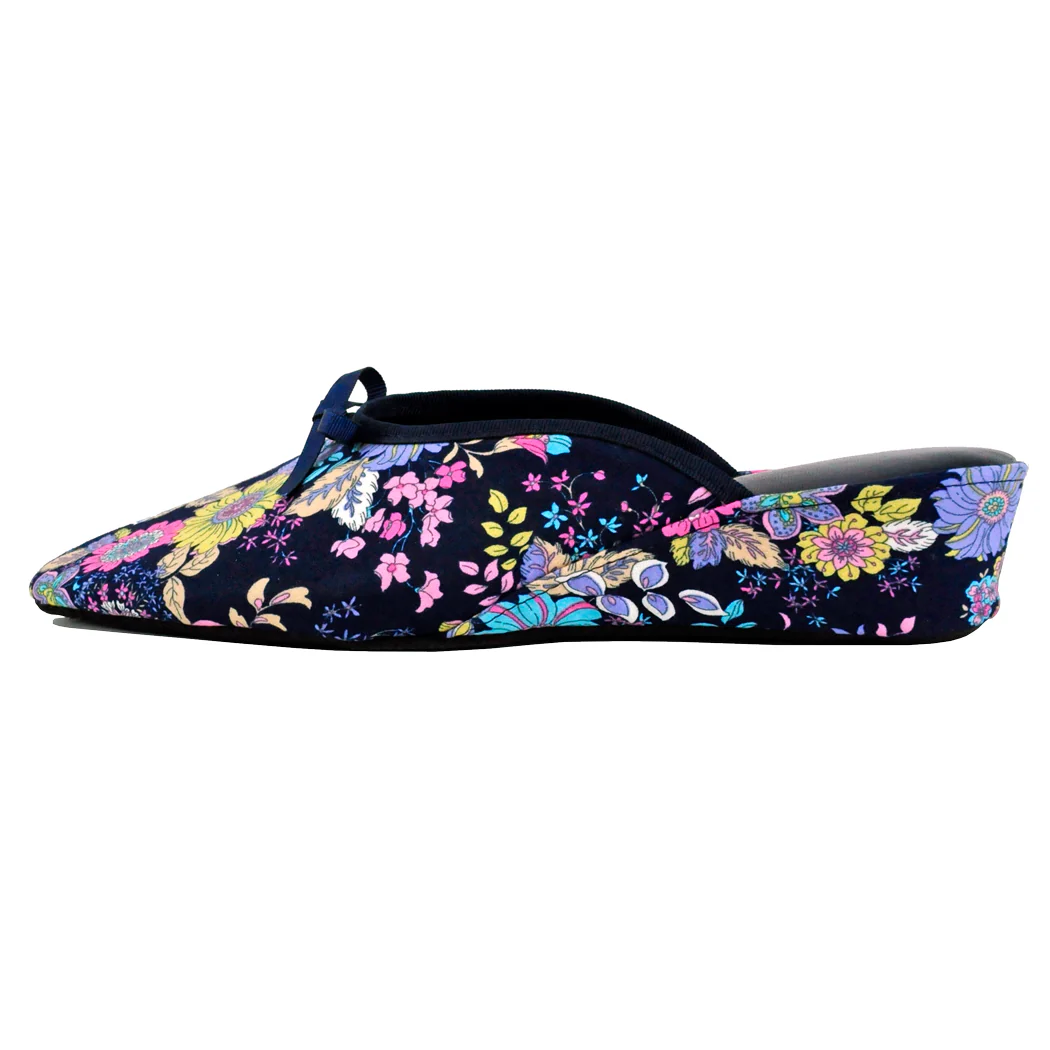 Lolita Floral Print Bow Slipper - Image 4