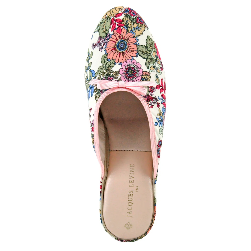 Lolita Floral Print Bow Slipper - Image 3