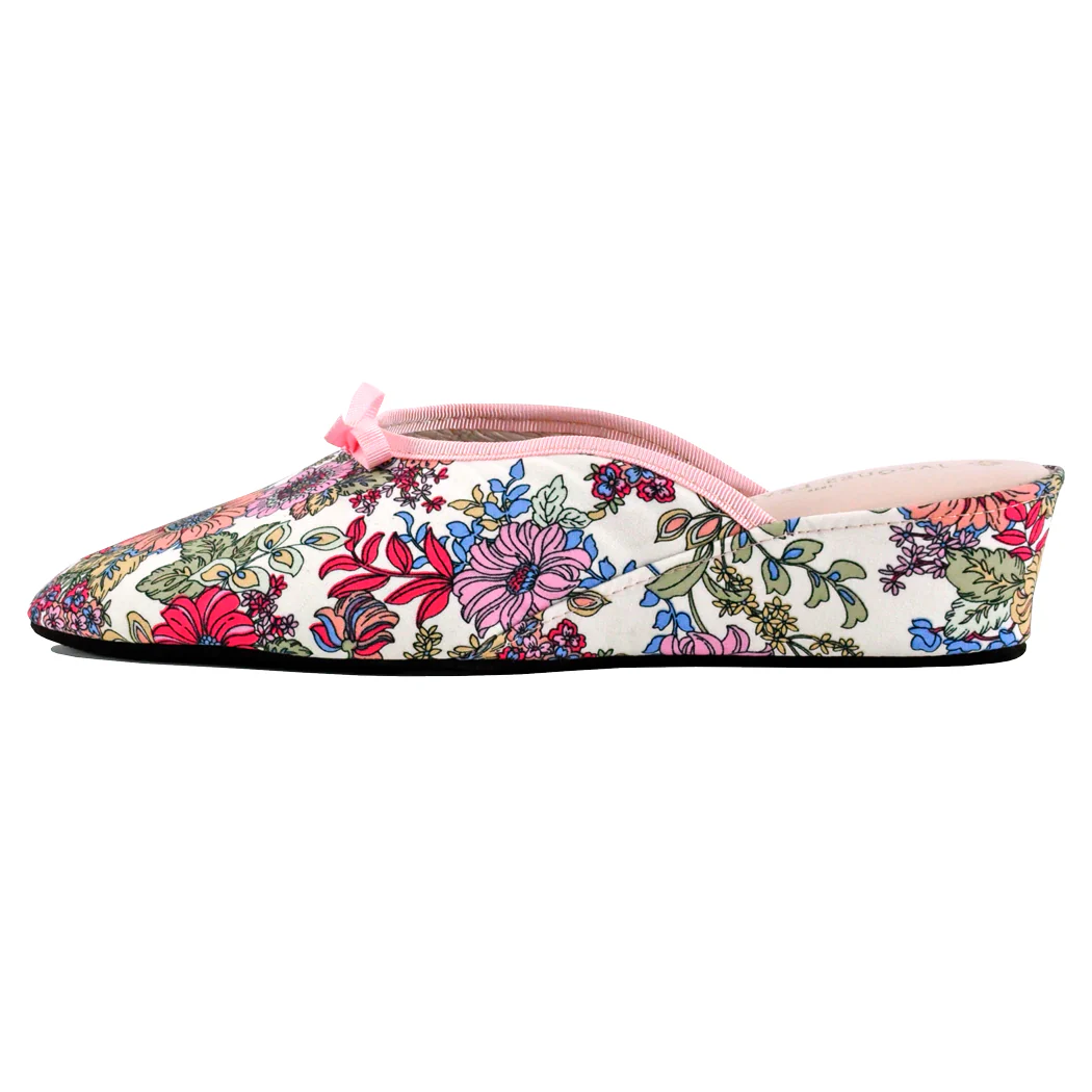 Lolita Floral Print Bow Slipper - Image 4