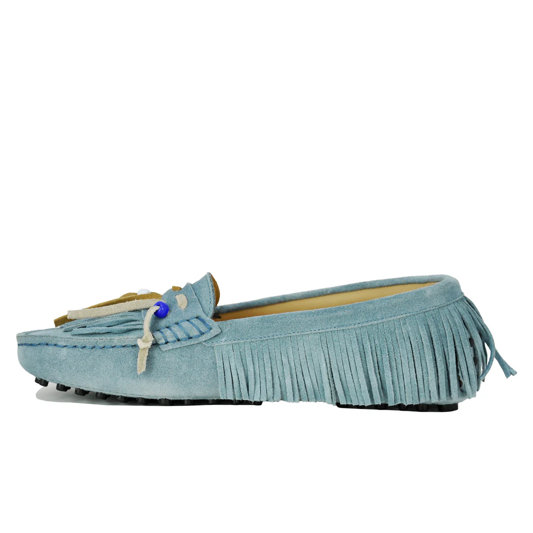 Lowe Suede Fringe Driving Moc - Image 4