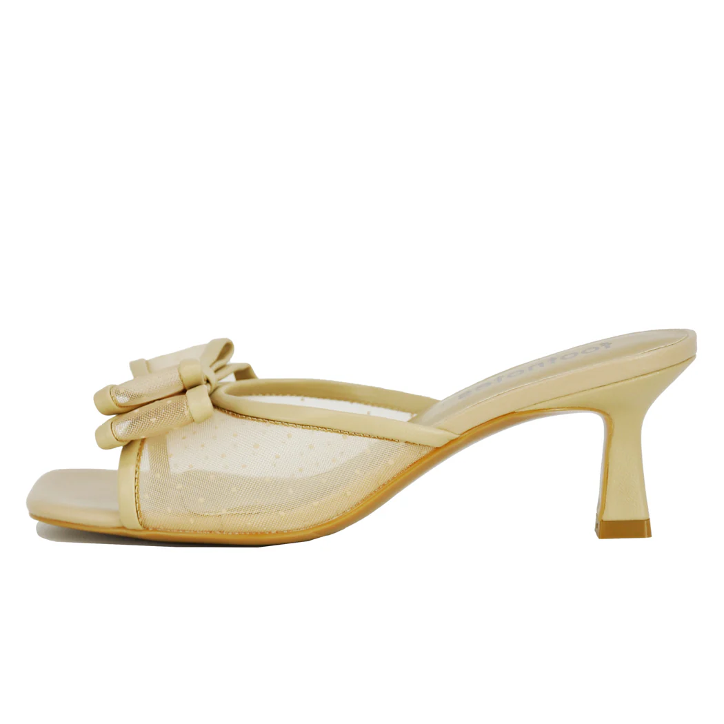 Maddy Mesh Bow Heel Slide - Image 4