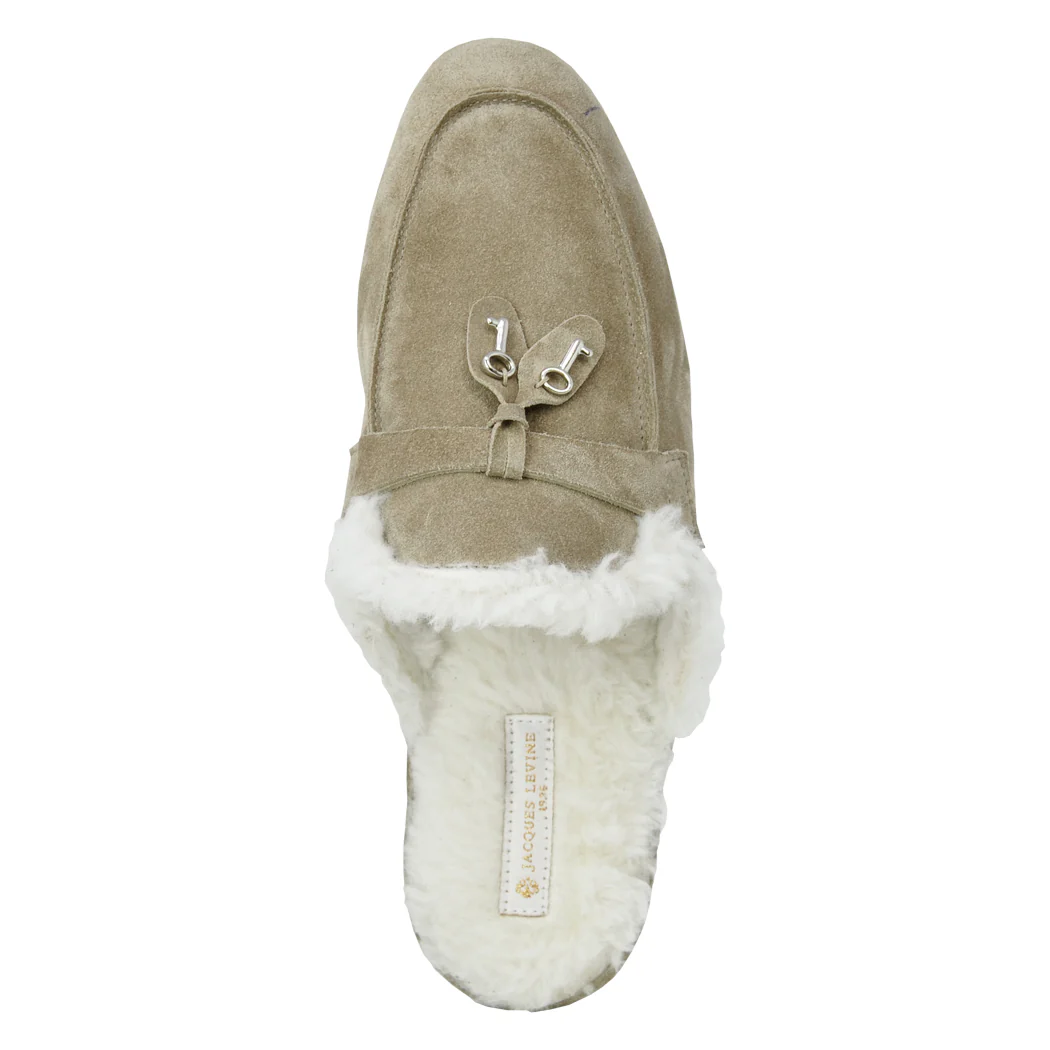 Madison Suede Shearling Key Slipper - Image 3