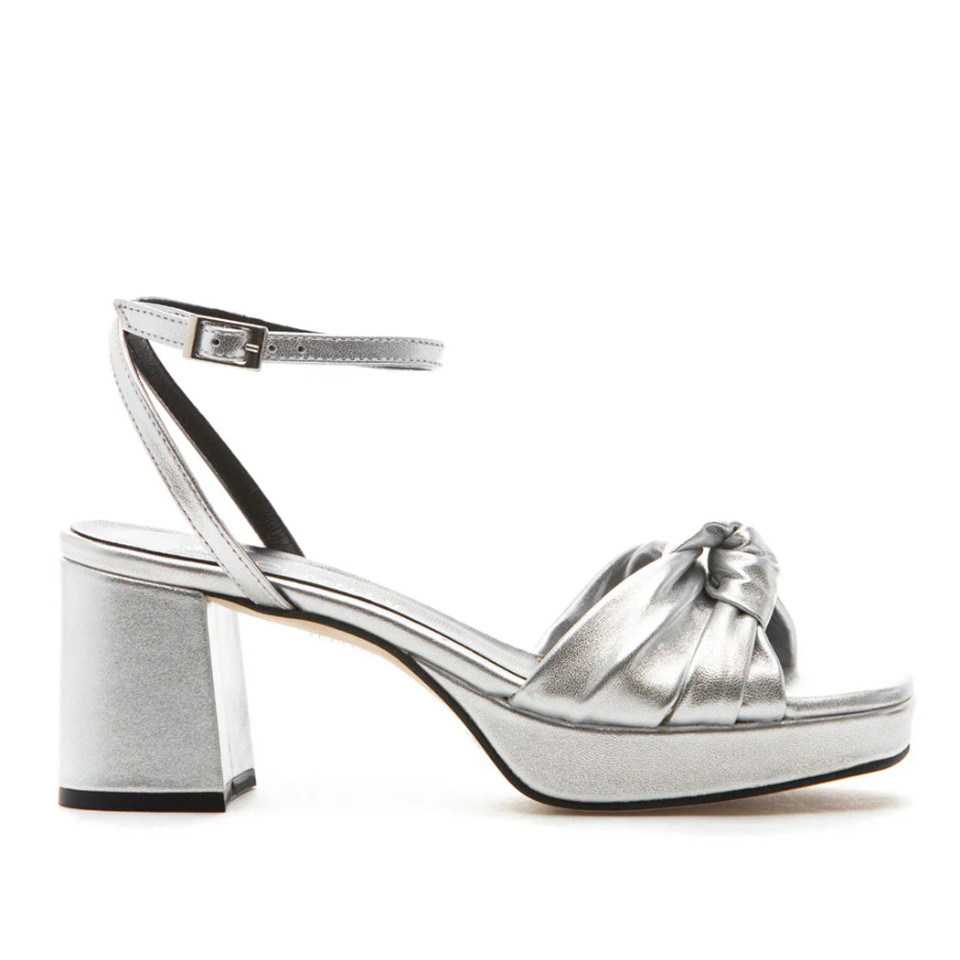Malik Metallic Platform Heel Sandal - Image 2