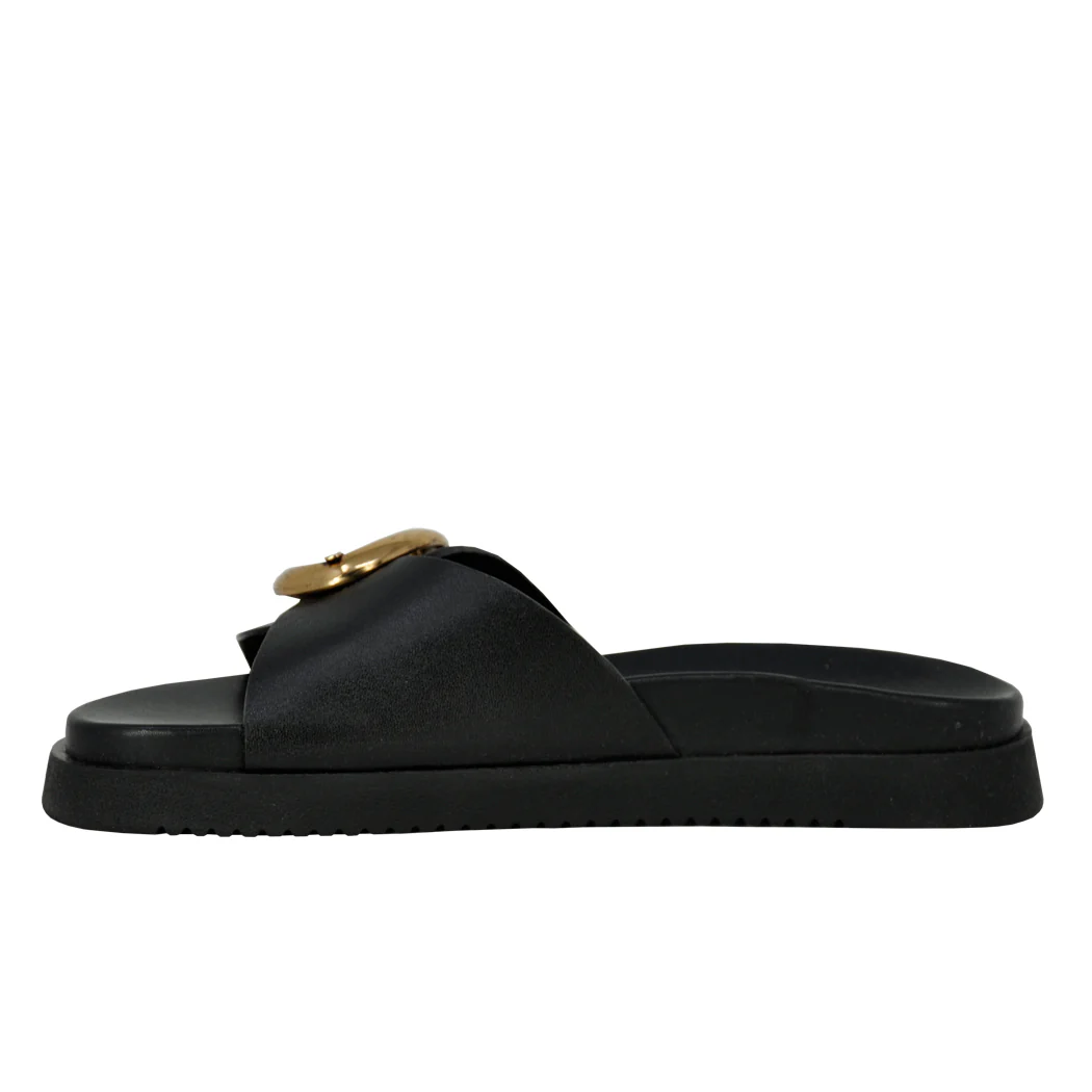 Mandie Leather Ornament Footbed Slide - Image 4