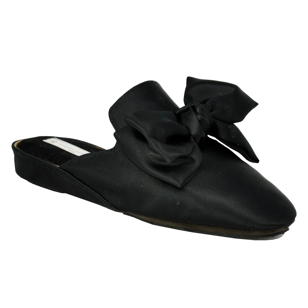 Maya Satin Bow Slipper
