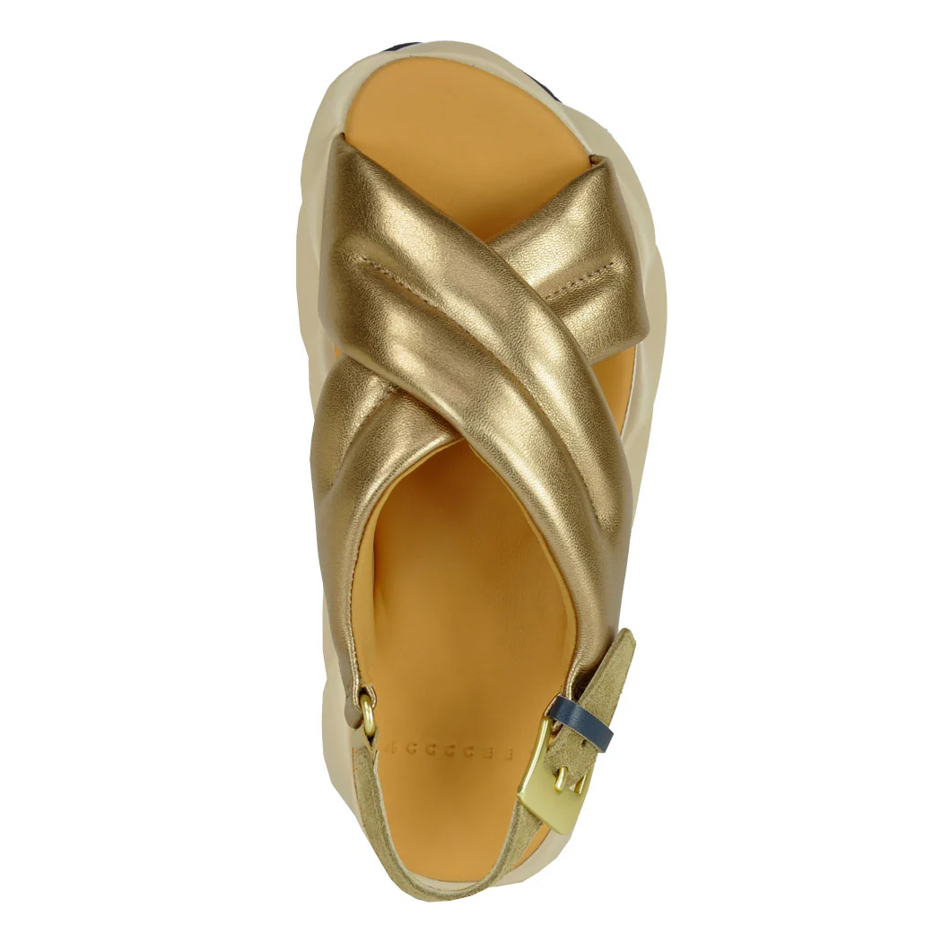 Mellow-Moa Leather Criss Cross Sandal - Image 3