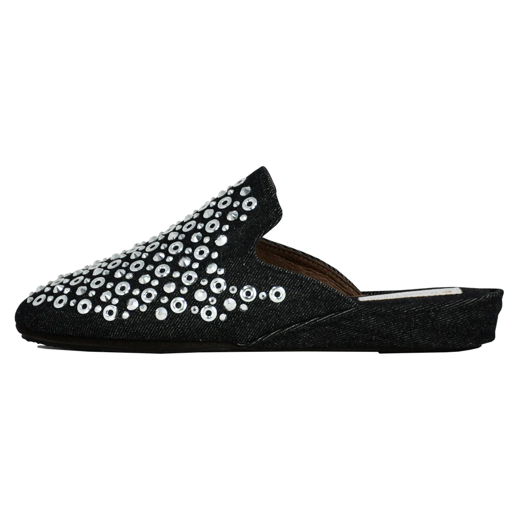 Melody Denim Metal Rivit Slipper - Image 4