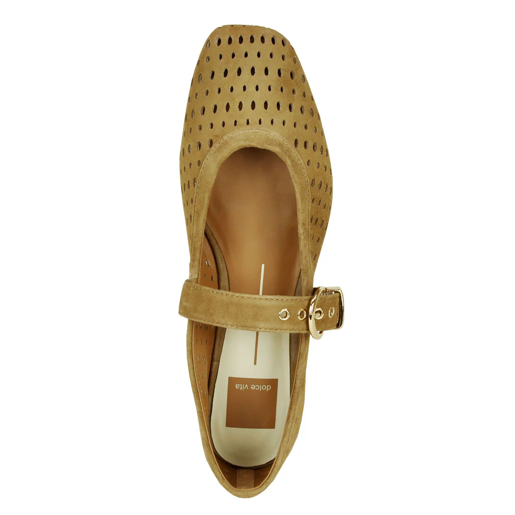 Mikel Perforated Suede Ballet Flat - Image 3