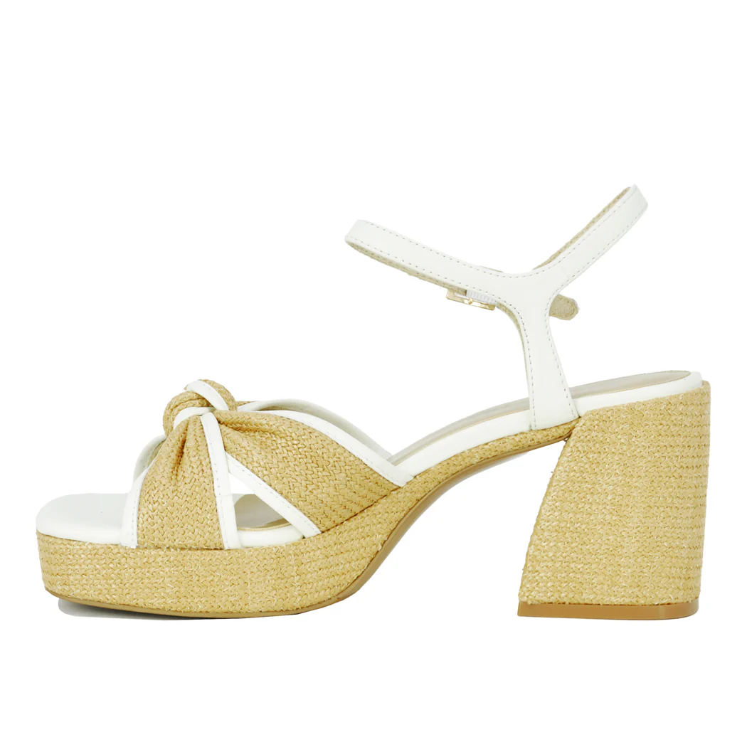 Mina Raffia Knotted Sandal - Image 4