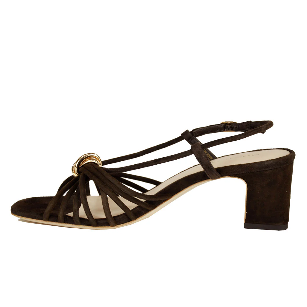 Minna Suede Block Heel Sandal - Image 4