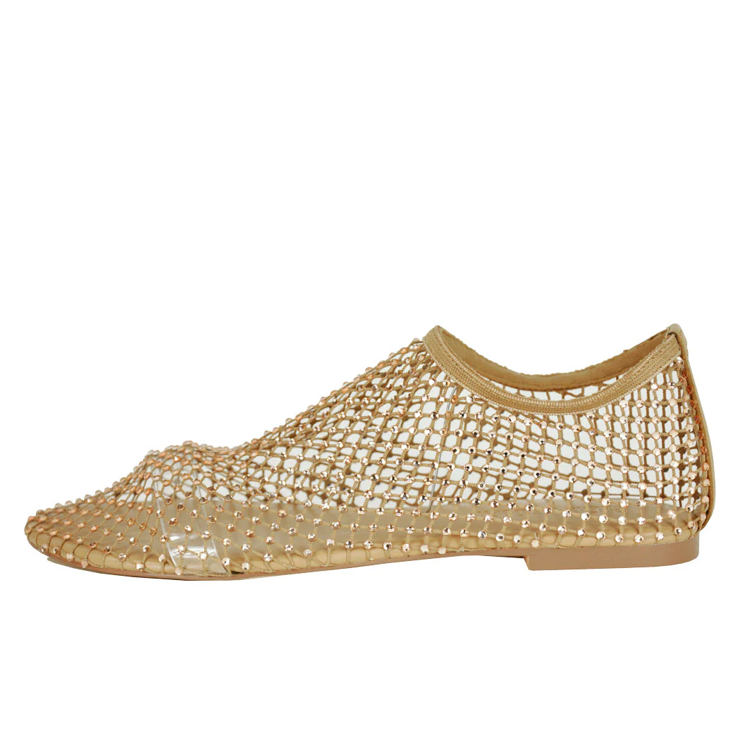 Mino-R Rhinestone Mesh Flat - Image 4