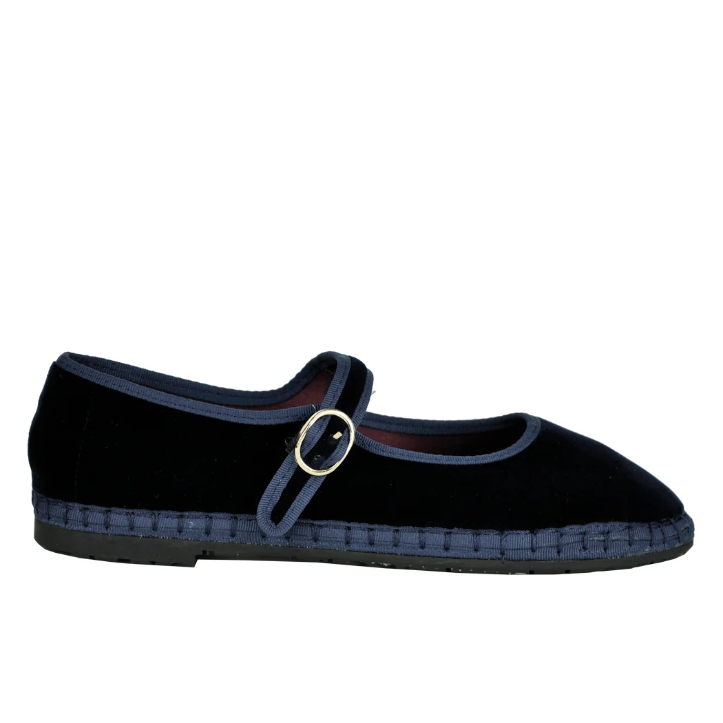 Molly Velvet Flat Mary Jane - Image 2