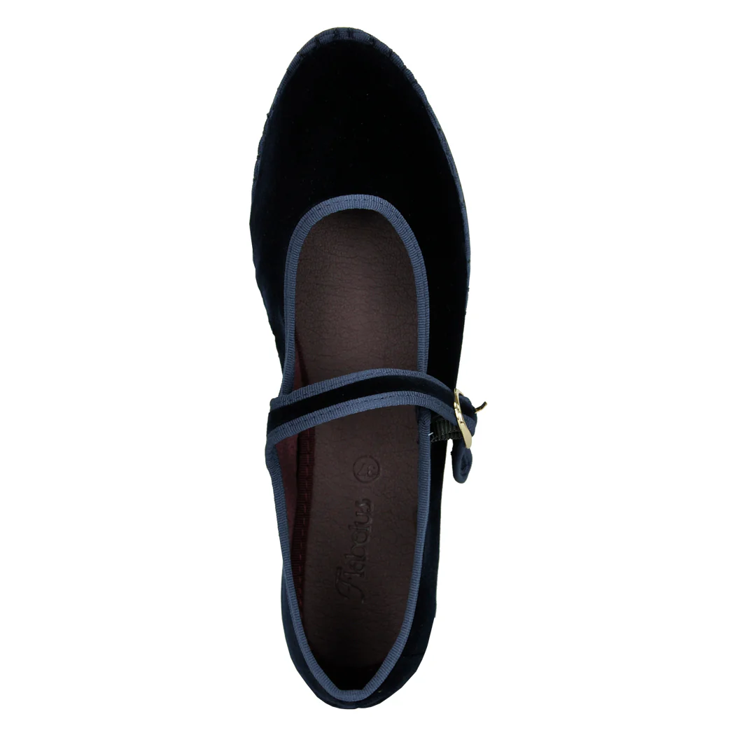 Molly Velvet Flat Mary Jane - Image 3