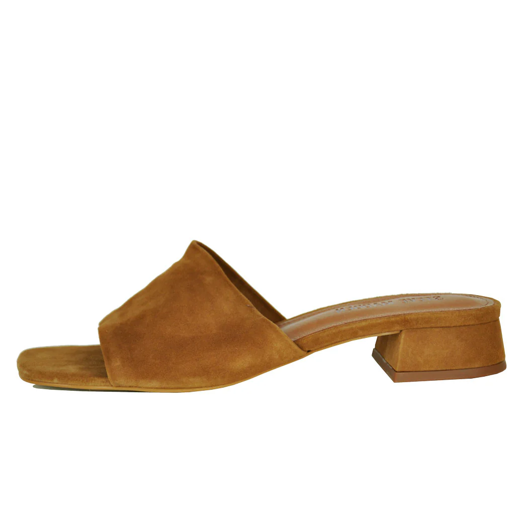 Montgomery Suede Block Heel Slide - Image 4