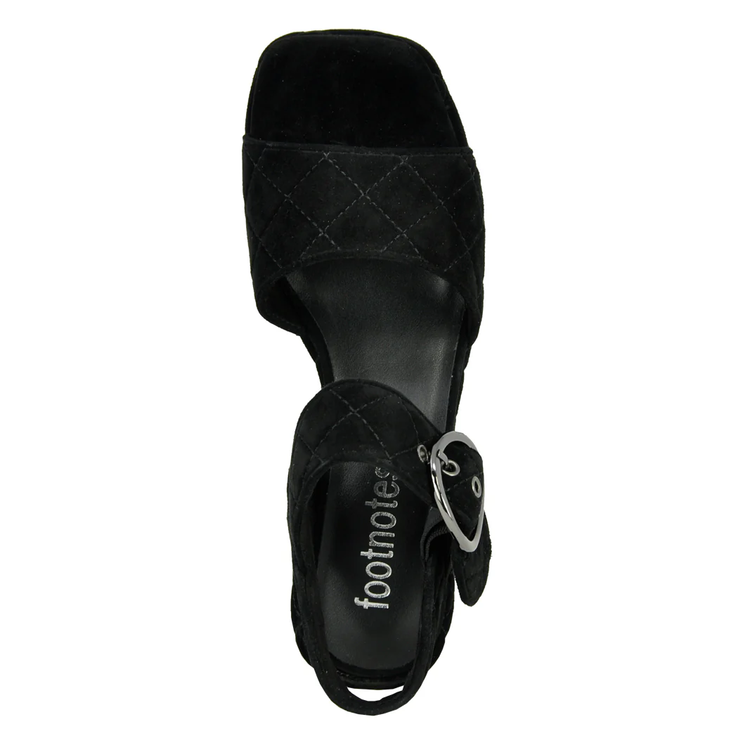 Moppet Suede Quilted Heel Sandal - Image 3
