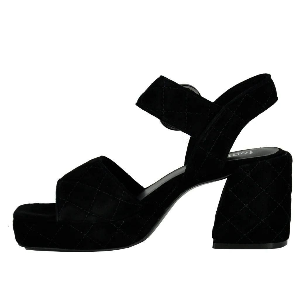 Moppet Suede Quilted Heel Sandal - Image 4