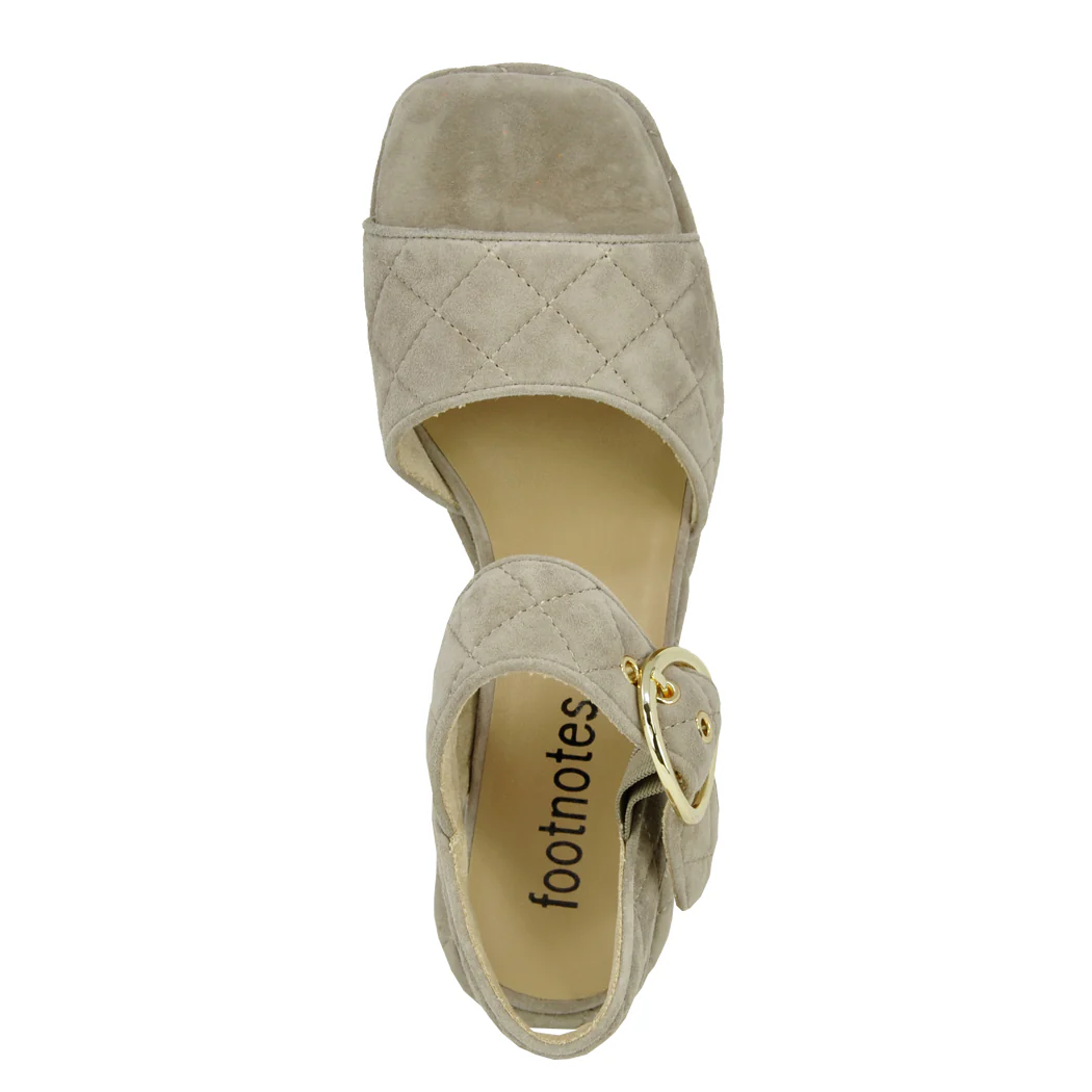 Moppet Suede Quilted Heel Sandal - Image 3